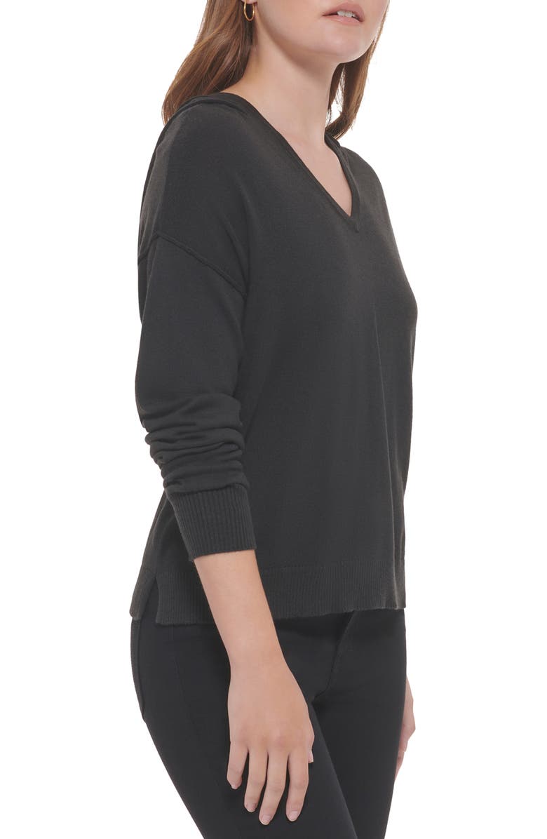 Calvin Klein Jeans V-Neck Hoodie, Alternate, color, 