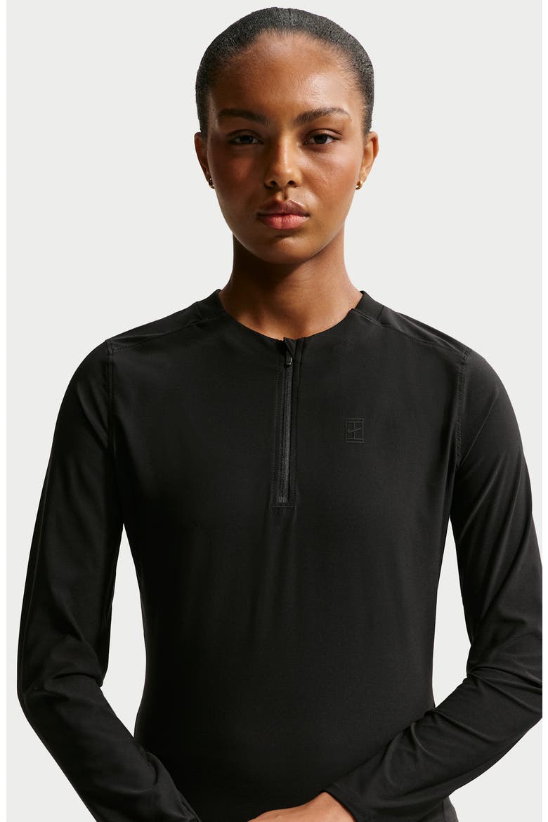 NikeCourt Dri-Fit ADV Mid Layer Top, Alternate, color, BLACK/BLACK
