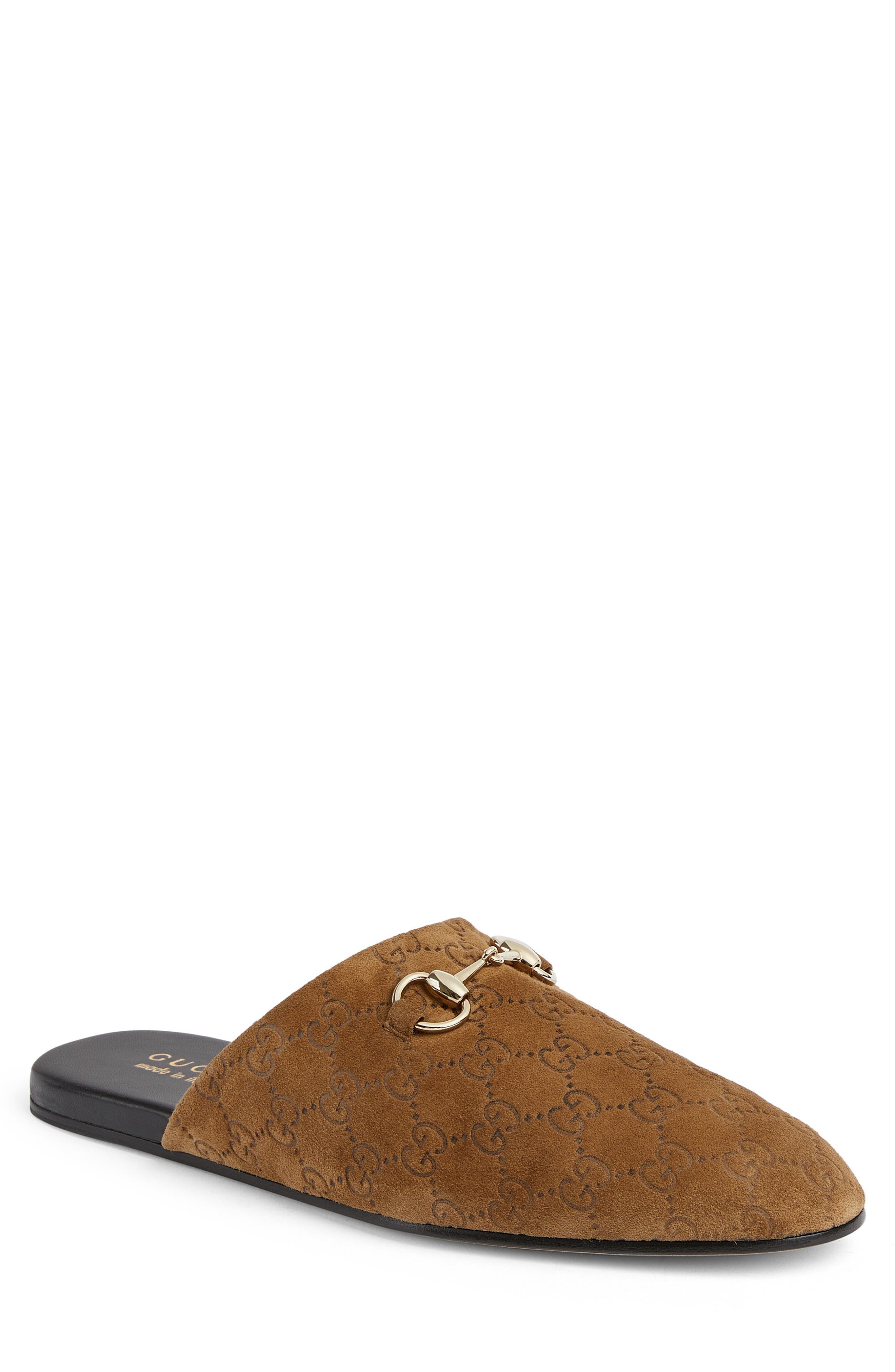Gucci Lucy Horsebit Mule, Main, color, Dark Brown