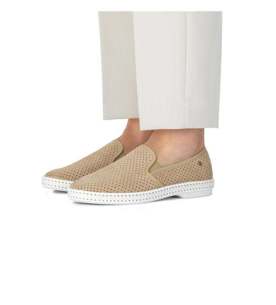 Rivieras Classic Suede Slip-On Loafer, Alternate, color, Light Beige