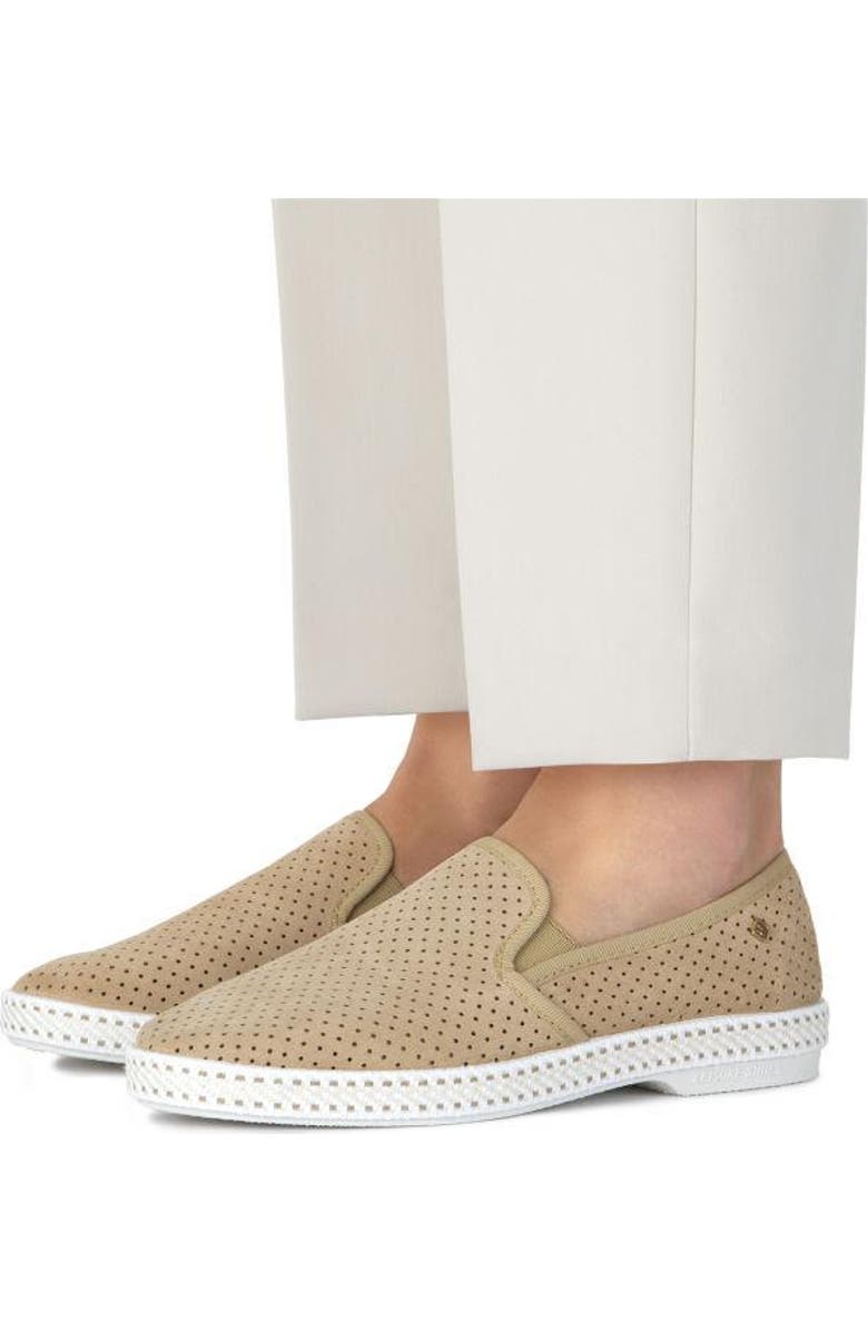Rivieras Classic Suede Slip-On Loafer, Alternate, color, Light Beige