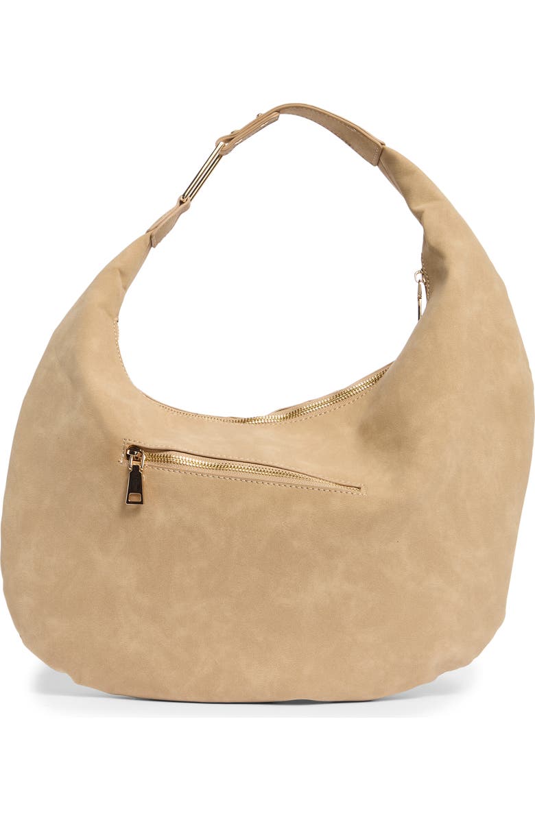 URBAN EXPRESSIONS HANDBAGS Faux Suede Hobo Bag, Alternate, color, Camel