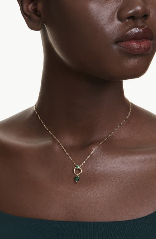 Swarovski Mesmera Gold-tone Plated Pendant Necklace In Gold