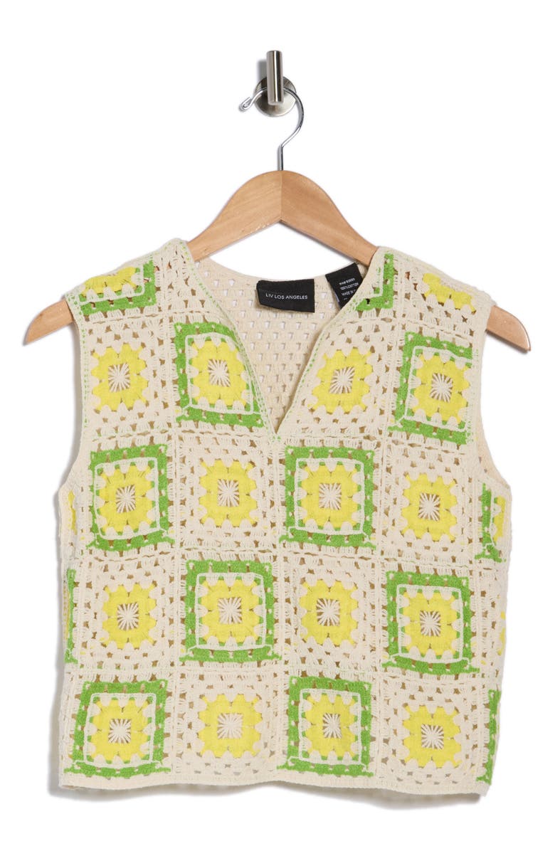 Forgotten Grace Granny Square Crochet Tank, Main, color,