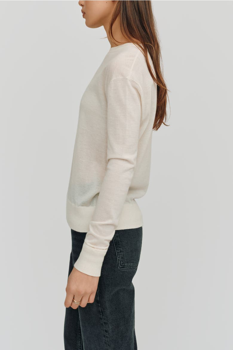 Marguerite Paper Thin Cashmere Sweater, Alternate, color, Sky