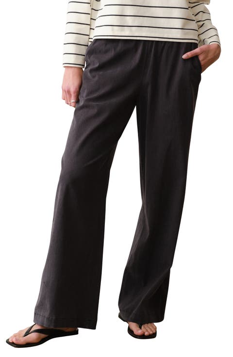 Allison Twill Wide Leg Trouser Pants