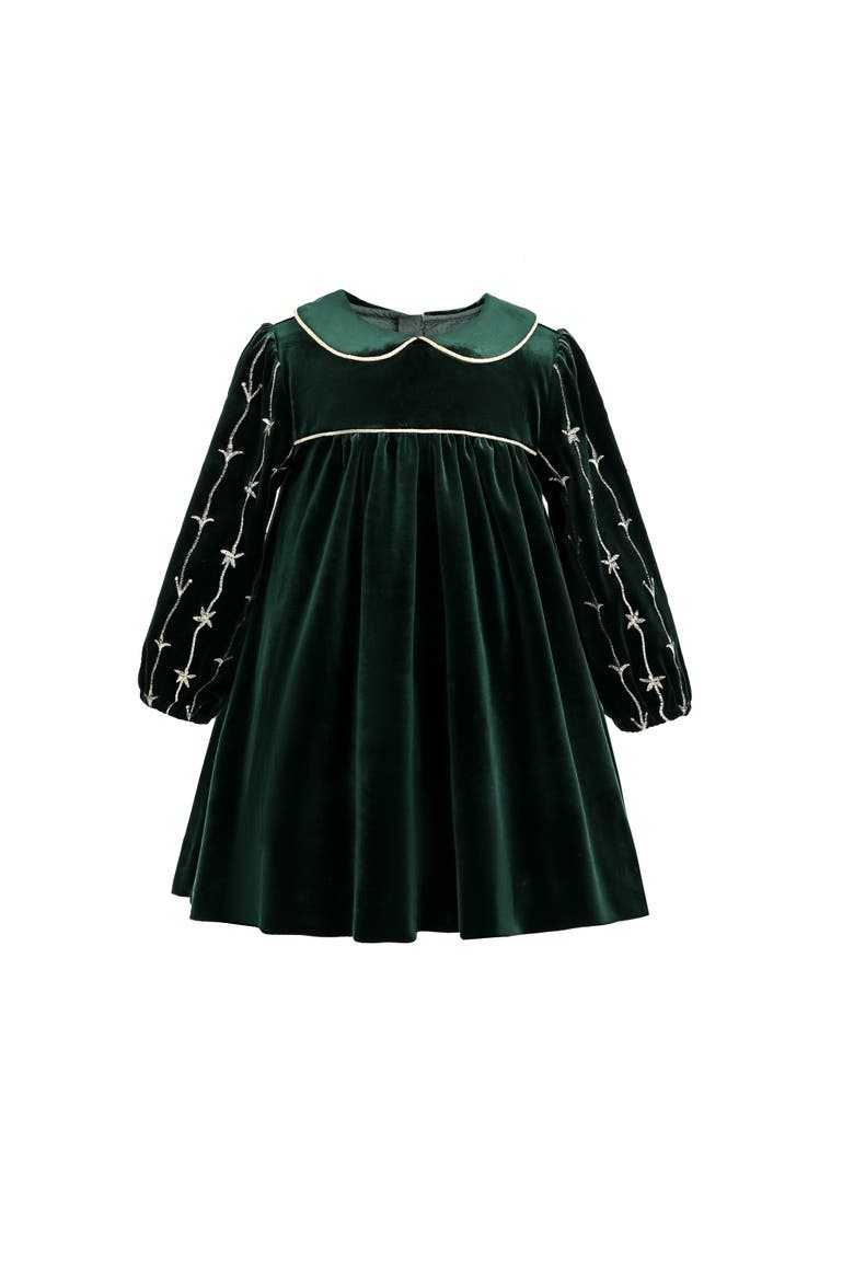 Velvet Dress, Main, color, Green