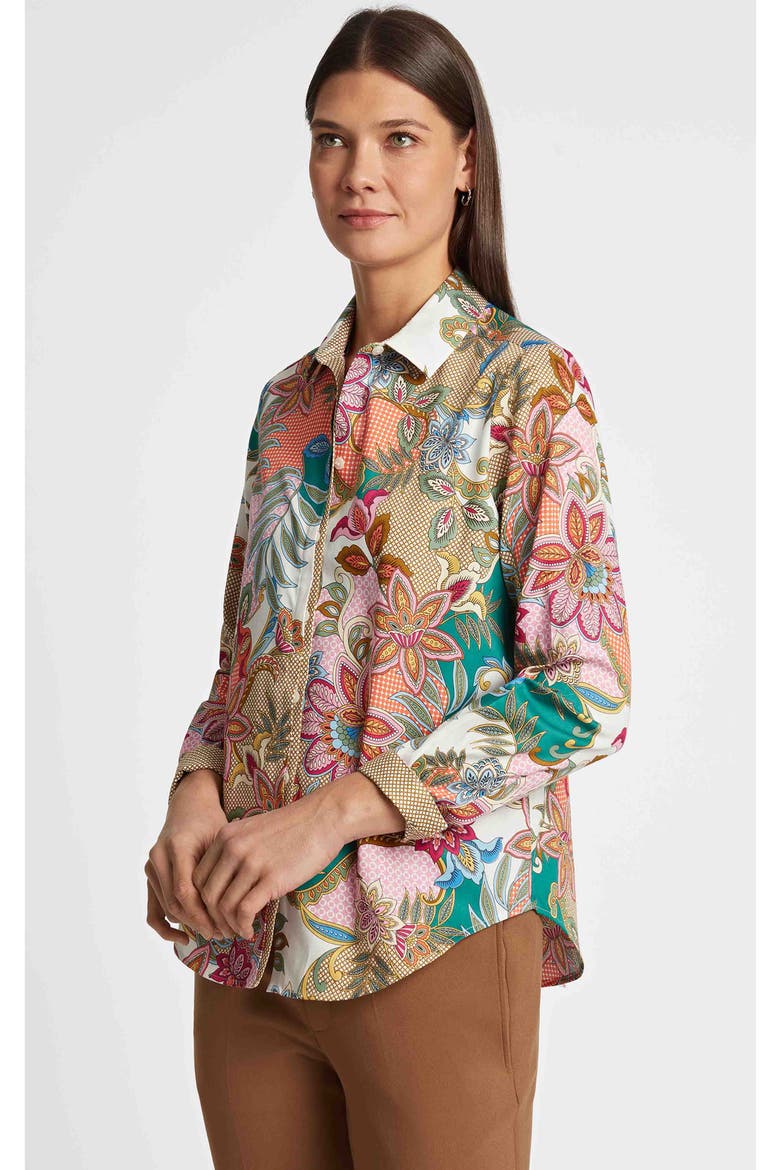 Charlie Floral Paisley Cotton Button-Up Shirt, Alternate, color, MULTI PAISLEY