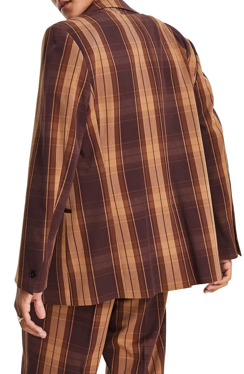 ASOS DESIGN Plaid Oversize Suit Jacket, Alternate, color, 