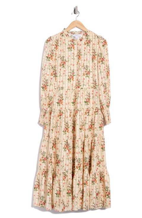 Floral Long Sleeve Midi Dress
