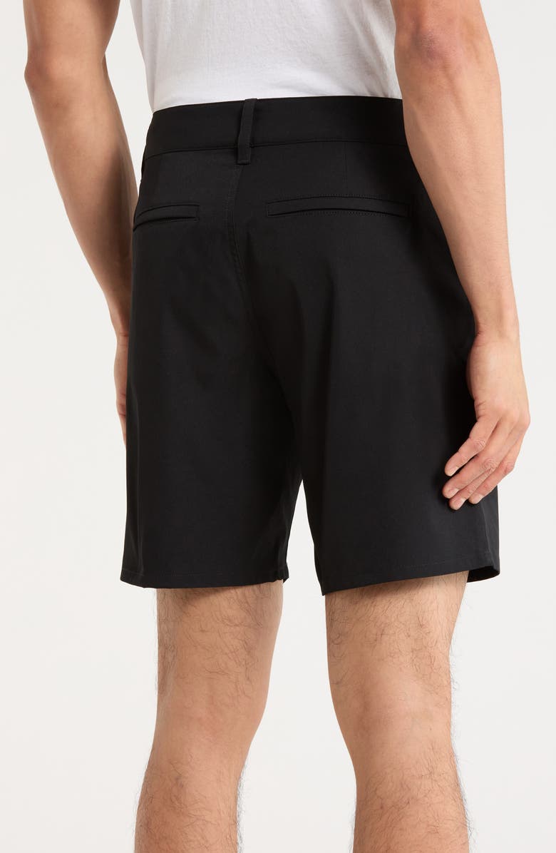 Z by Zella Strike 8-Inch Golf Shorts, Alternate, color, Black