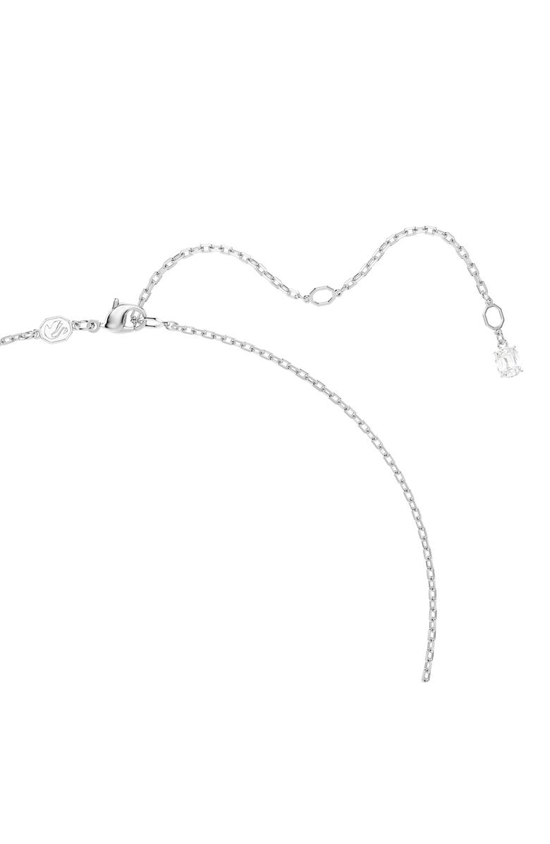Swarovski Matrix Pendant Necklace, Alternate, color, White/ Silver