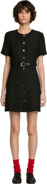 SANDRO 2-in-1 tweed dress