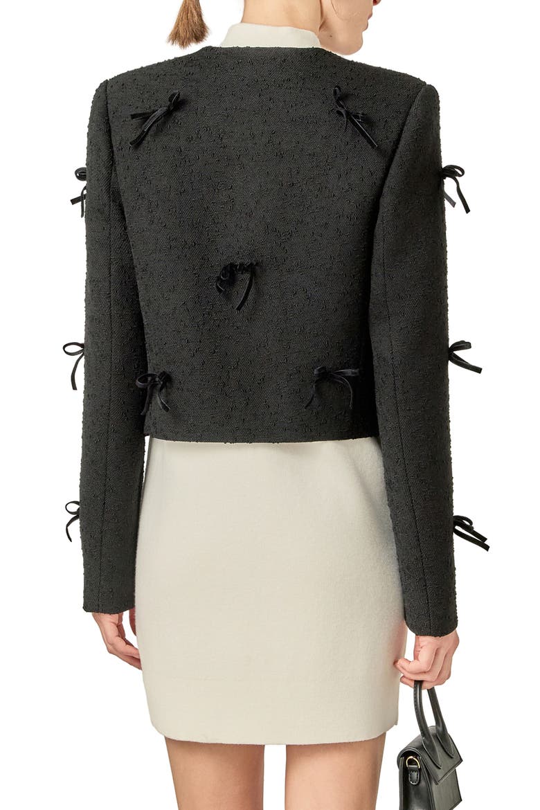 Bow Jacket, Alternate, color, BLACK/ GREY