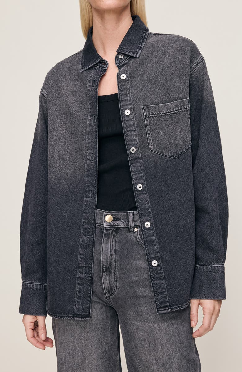 DL1961 Faye Denim Shirt, Alternate, color, Nightshade Aura