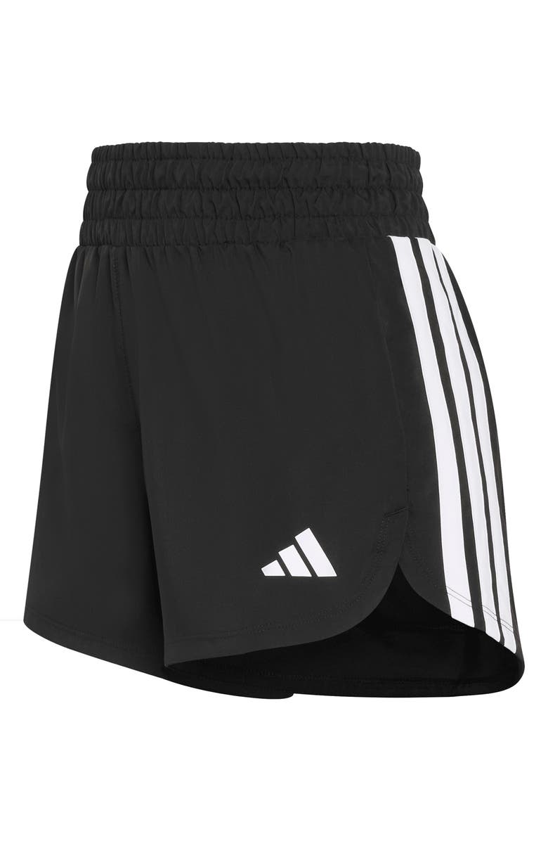 adidas Pacer High Waist Climacool Shorts, Alternate, color, Black/ White