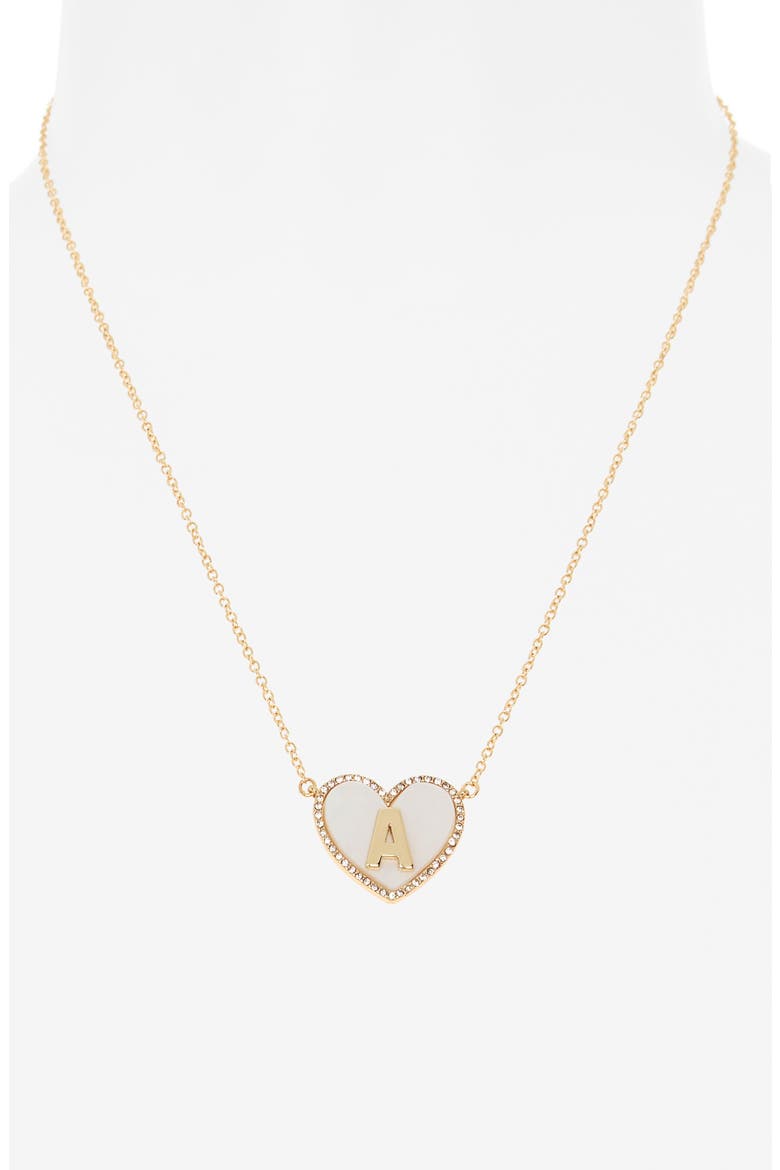 BaubleBar Heart Initial Pendant Necklace (Women) | Nordstromrack