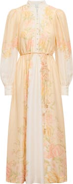 Ever New Courtney Placed Floral Long Sleeve Dress