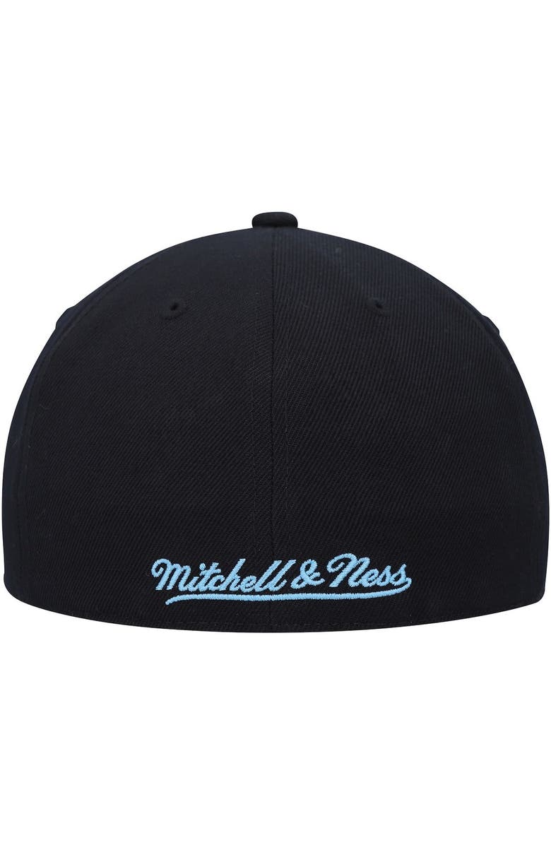 Mitchell & Ness Men's Mitchell & Ness Black/Powder Blue Los Angeles Lakers Team Script 2.0 Fitted Hat, Alternate, color, 