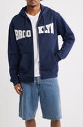 Brooklyn Industries Logo Appliqué Zip Hoodie