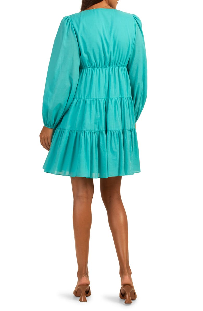 Trina Turk Make Merry Tiered Long Sleeve Dress, Alternate, color, 