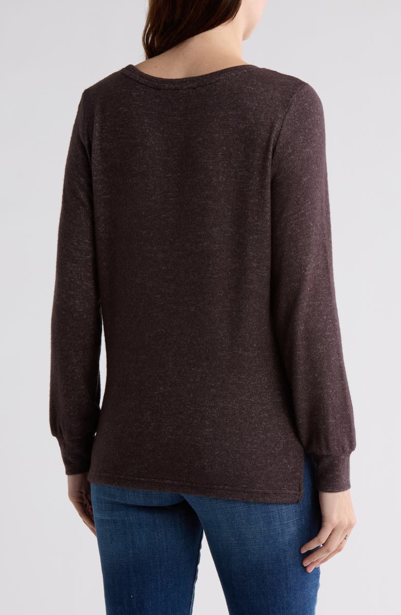 BY DESIGN Mavis Zip Pocket Pullover, Alternate, color, Charcoal