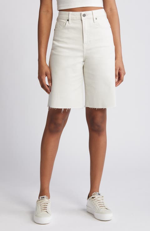 High Waist Bermuda Denim Shorts