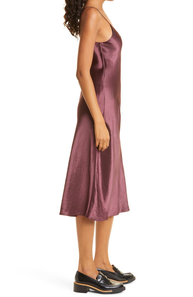 rag & bone Mallory Midi Slipdress, Alternate, color, Burgundy