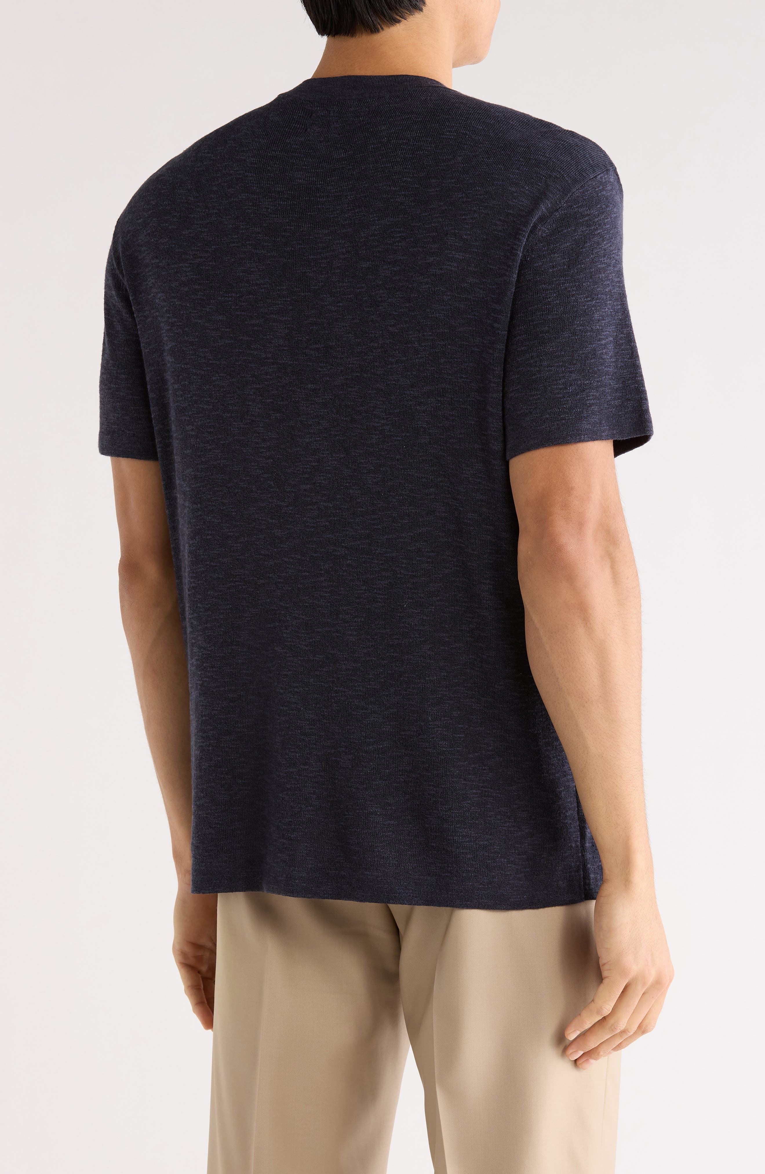 Short Sleeve Cotton Blend Sweater - image 4