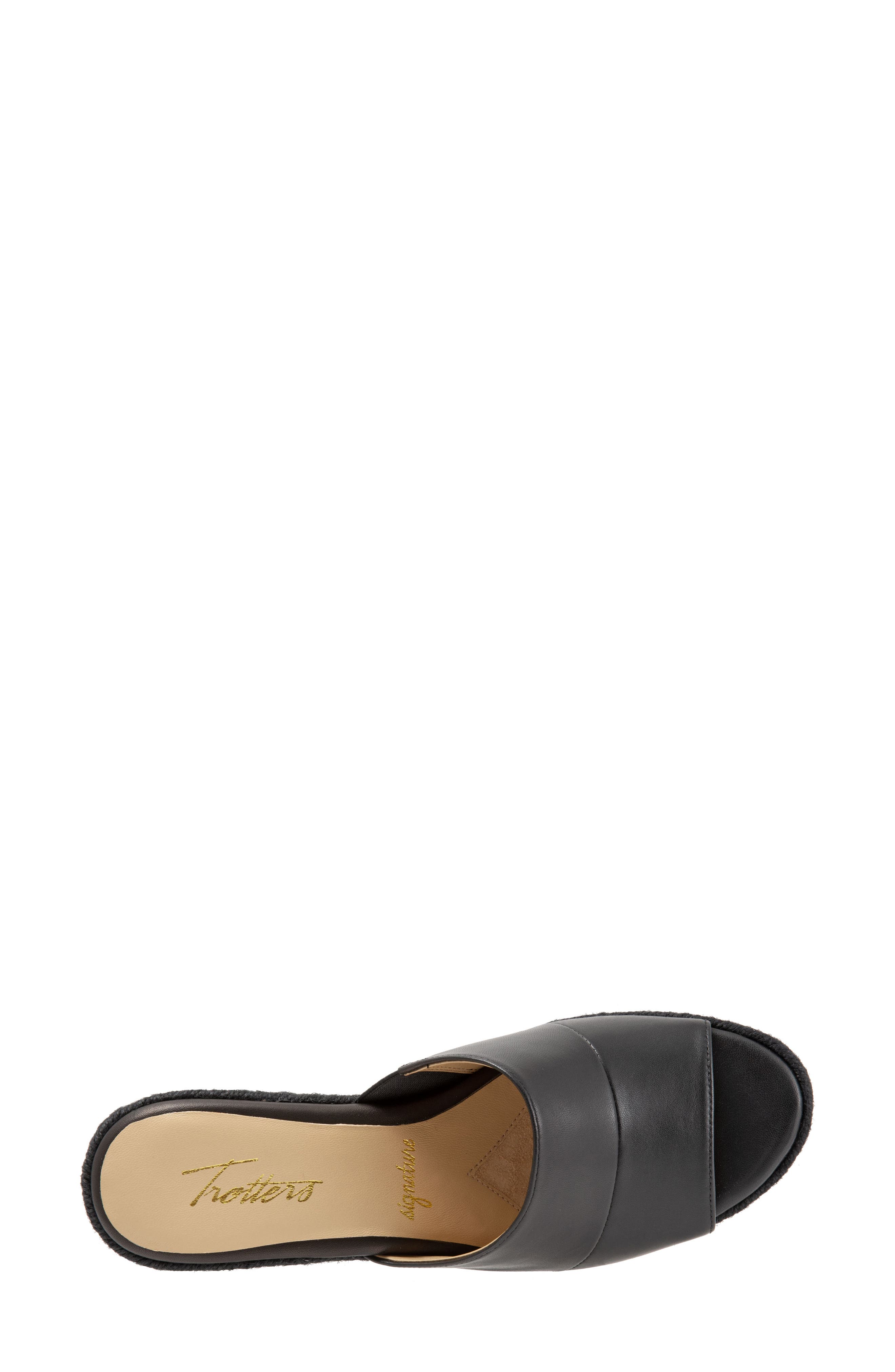 Colony Wedge Slide Sandal, Alternate, color, BLACK LEATHER