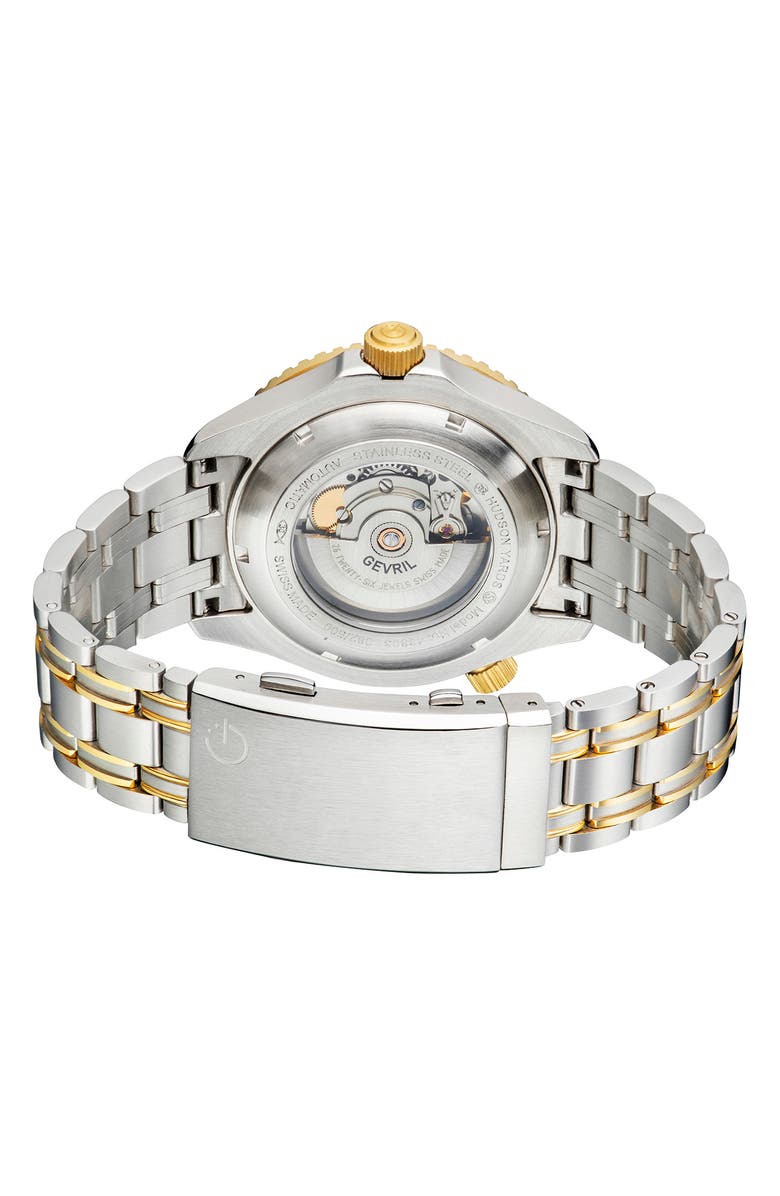 GEVRIL Men's Hudson Yards Two-Tone Bracelet Watch, 43mm, Alternate, color,