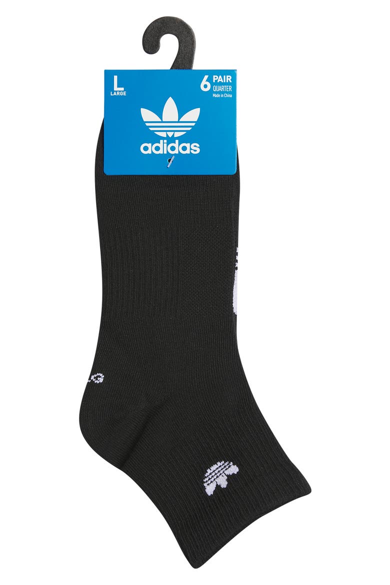 Superlite 6-Pack Quarter Socks, Alternate, color, BLACK