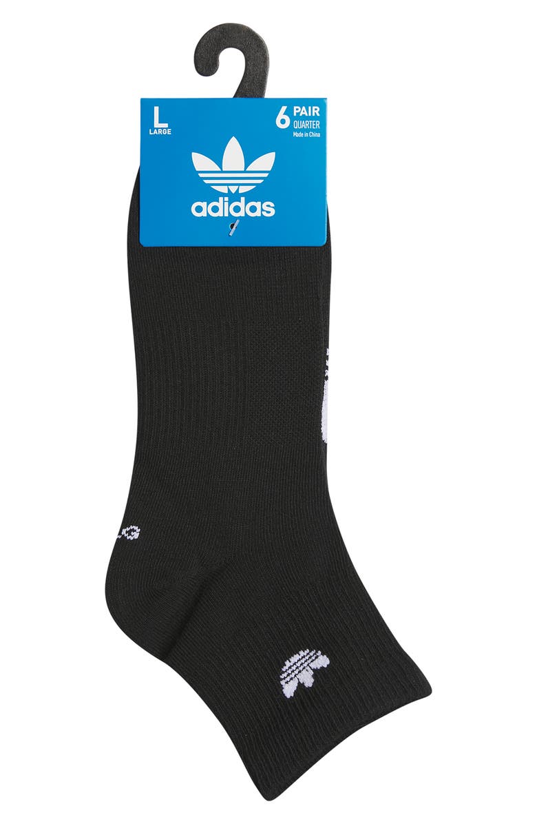 adidas Originals Superlite Assorted 6-Pack Quarter Socks, Alternate, color, Black/ White/ Grey