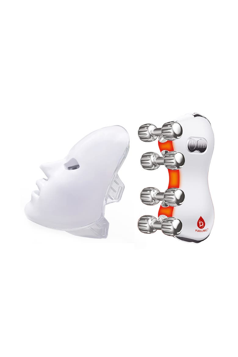 5-in-1 LED Roller Massager & 7-in-1 LED Face Mask, Main, color, White