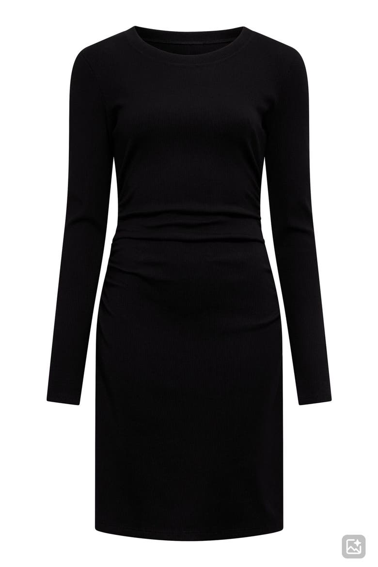 Ash Long Sleeve Minidress, Alternate, color, BLACK