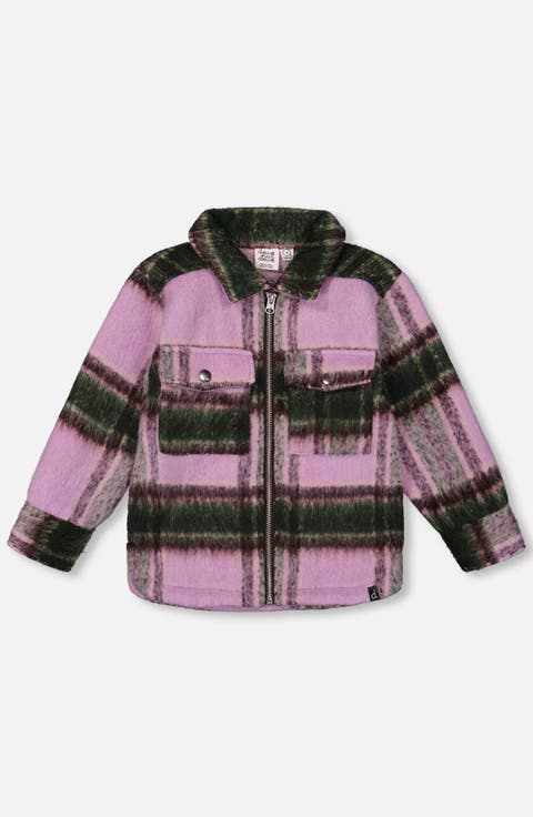 Zipped Plaid Overshirt (Toddler & Little Kid)