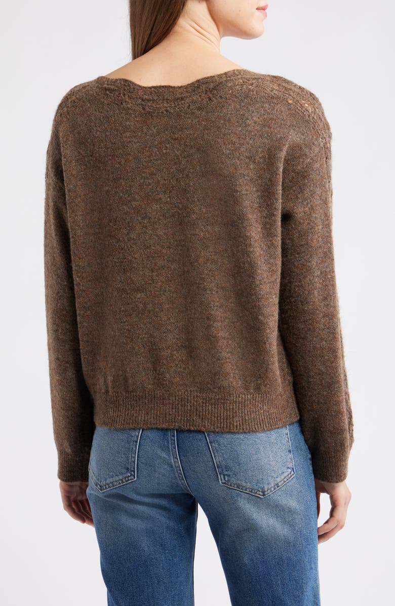 Wit & Wisdom Boat Neck Sweater, Alternate, color, Heather Mocha
