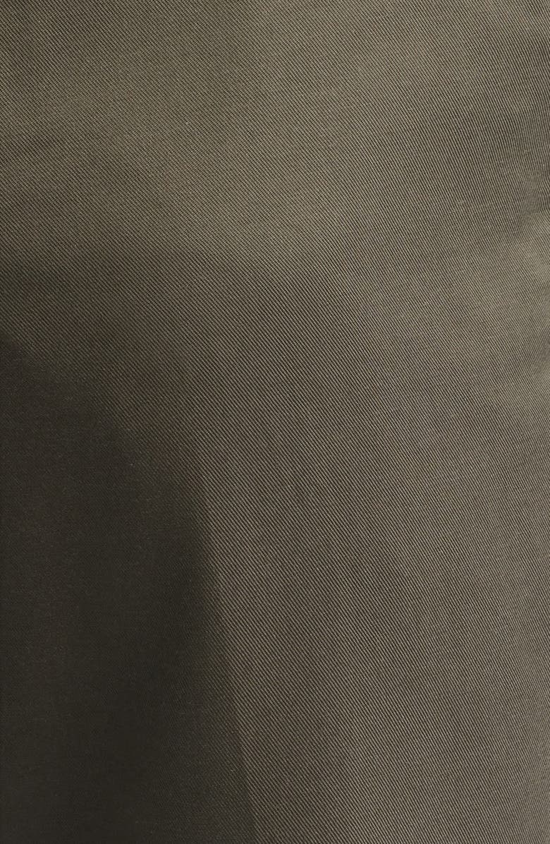 Berle Trim Fit Flat Front Lyocell & Cotton Twill Chinos, Alternate, color, Olive