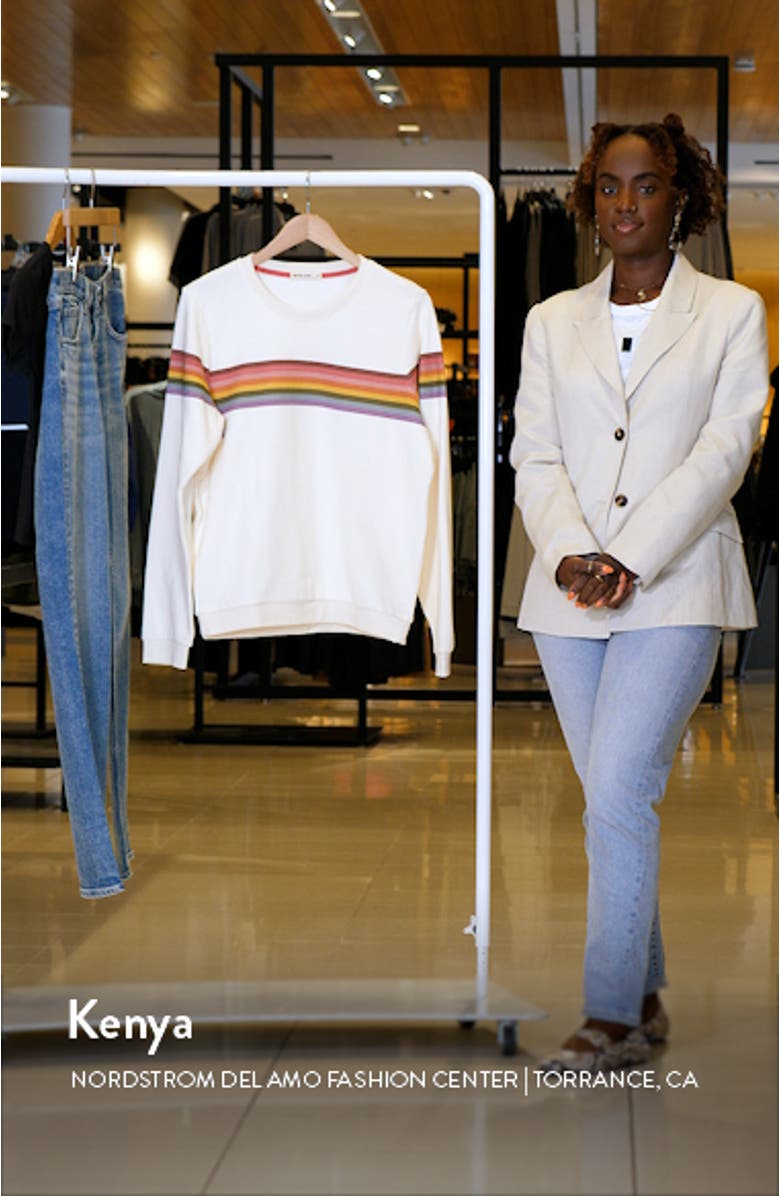 Anytime Rainbow Stripe Sweatshirt, sales video thumbnail