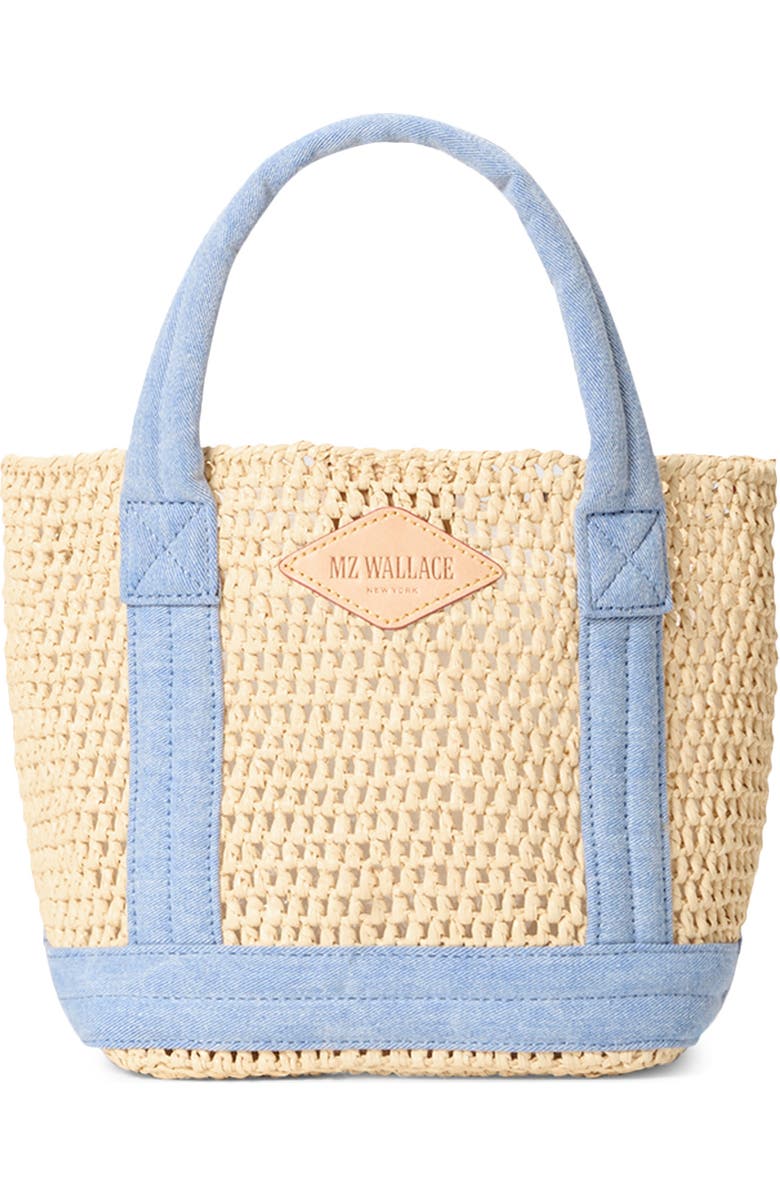MZ Wallace Mini Crochet Tote, Main, color, Crochet/True Light Denim