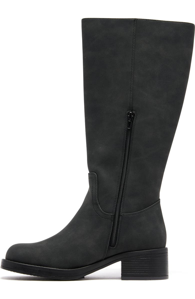 Therapy Australia Fever Square Toe Tall Boot, Alternate, color, Black Waxy Tumbled Pu