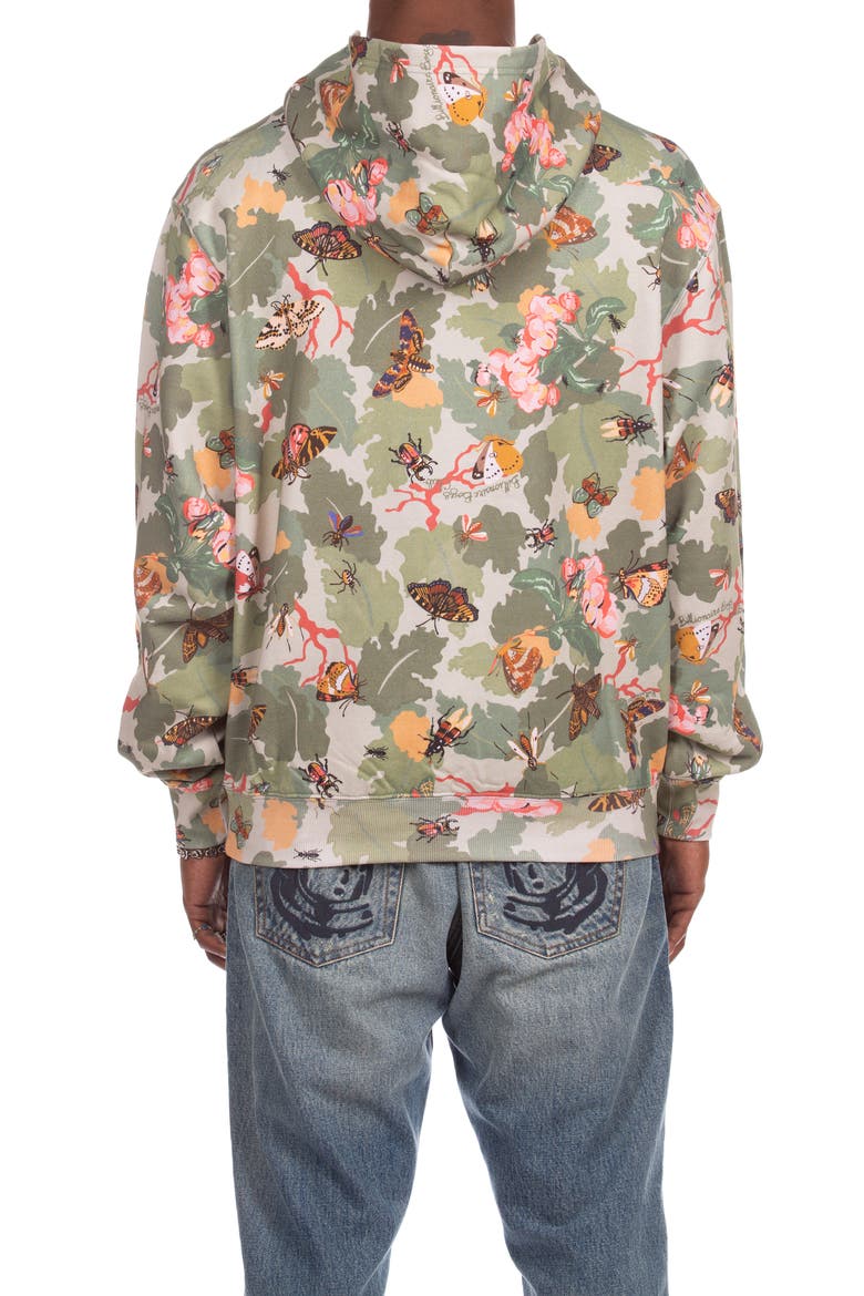Buzzy Graphic Hoodie, Alternate, color, PALE MARIGOLD