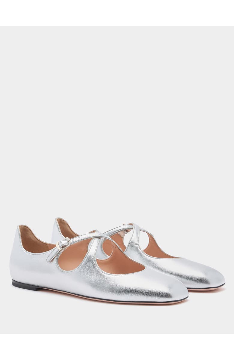 Bally rina Flat in Sheep Leather, Alternate, color, Silver