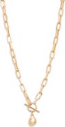 Nordstrom T-Bar Pebble Pendant Necklace