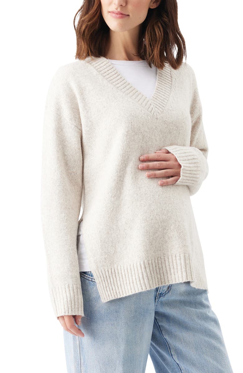 Ripe Maternity Vera Nursing Knit, Main, color, Oat Marle