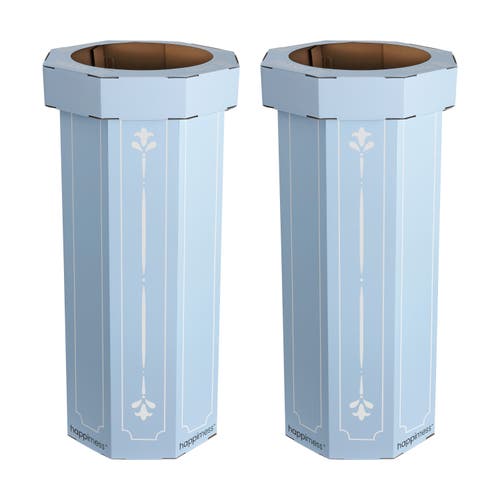 Happimess Fleur 25-gallon Classic Disposable Corrugated Cardboard Event Trash Can And Recycling Bin In Brown