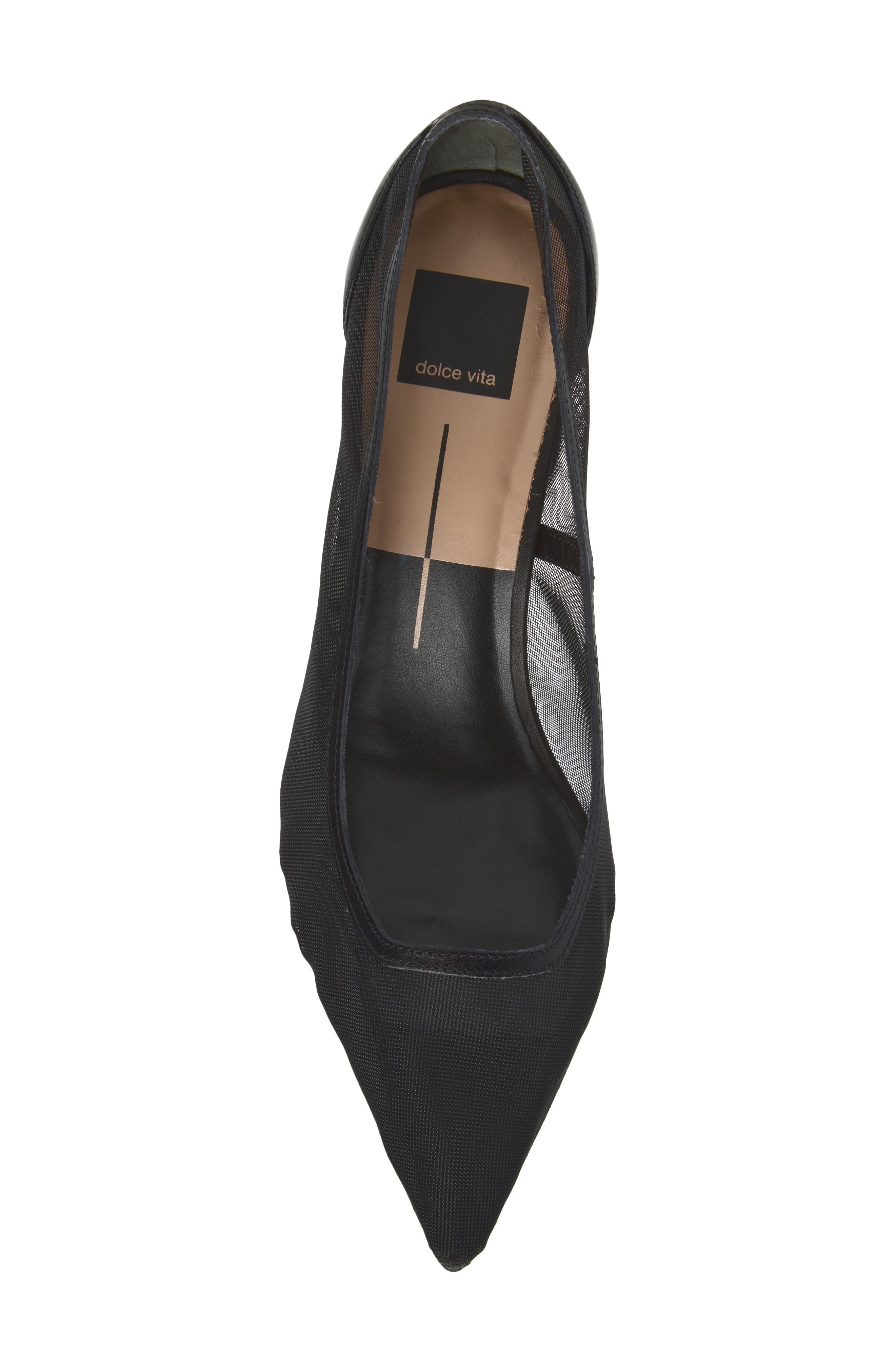 Dolce Vita Malory Pointed Toe Pump, Alternate, color, Onyx Mesh