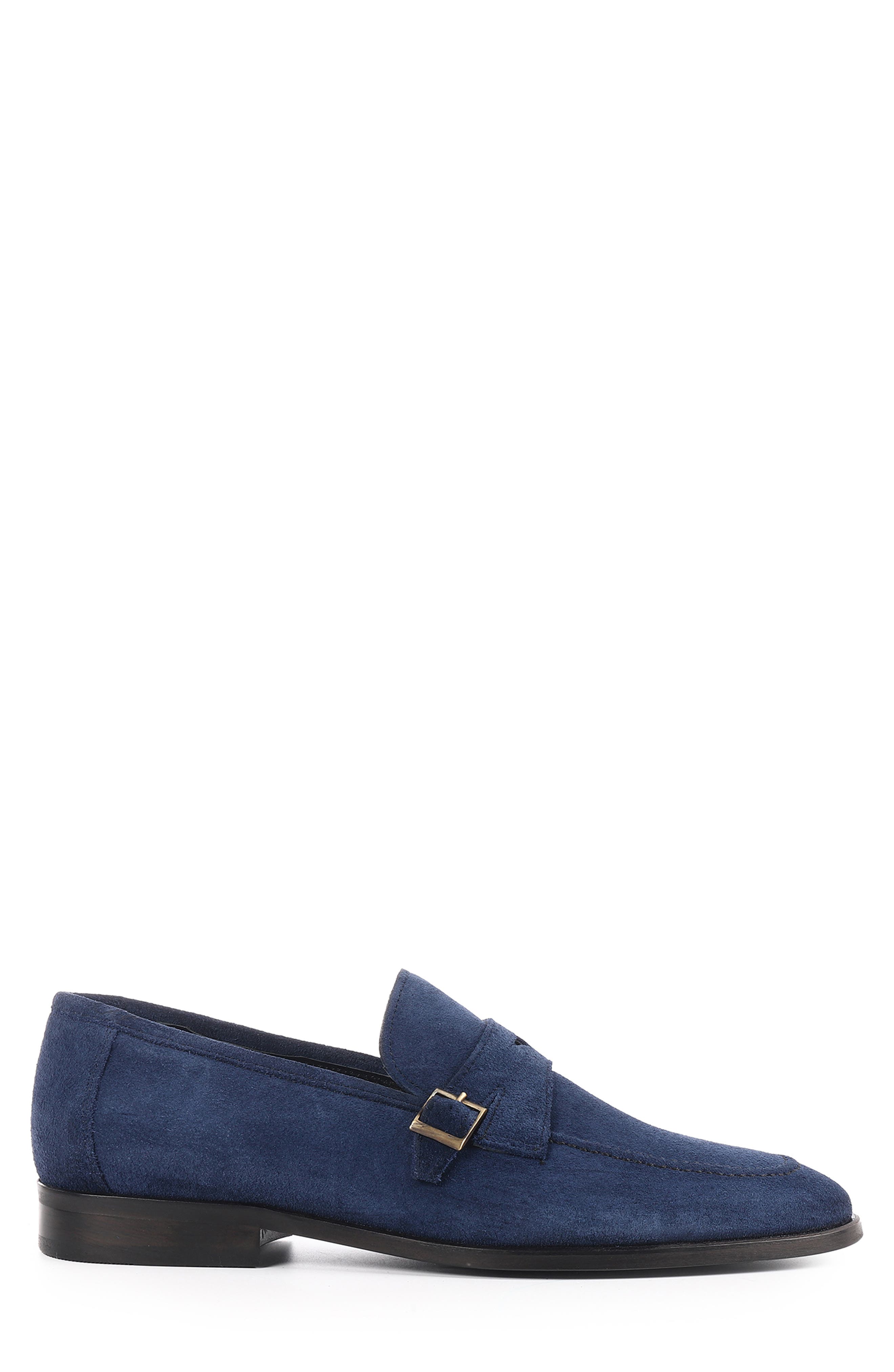 Beston Monk Shoe, Alternate, color, NAVY BLUE