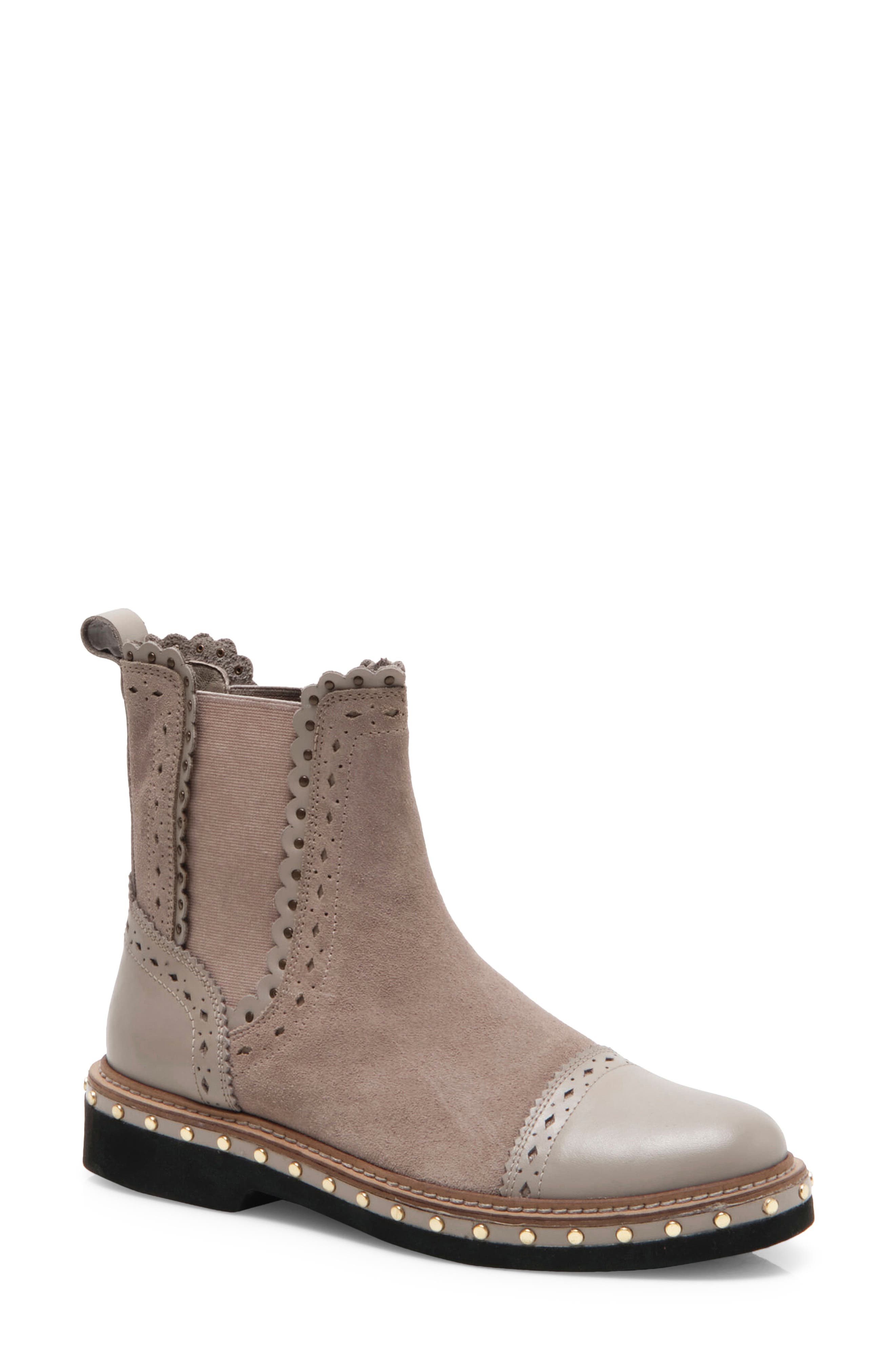 Atlas Studded Chelsea Bootie, Main, color, TAUPE