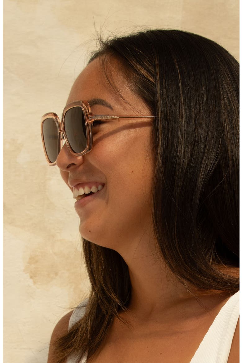 Lani Polarized ContourBridge™ Square Sunglasses, Alternate, color, GUAVA MIMOSA